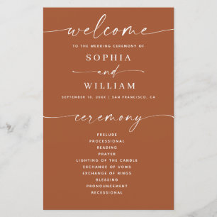 Sienna-Hochzeit   Warmes Terrakotta-Braun-Programm