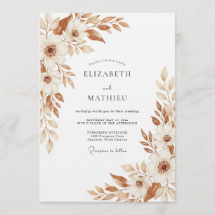 Sienna Malerische Hochzeit Einladung