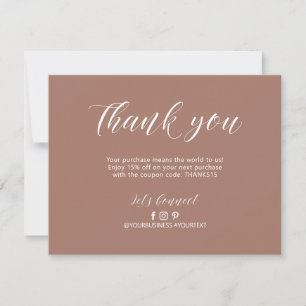 Sienna Modern Lettering Business-Paket Dankeschön Dankeskarte