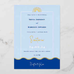 SIENNA Moderne Destination Goldfolie-Einladung Folieneinladung