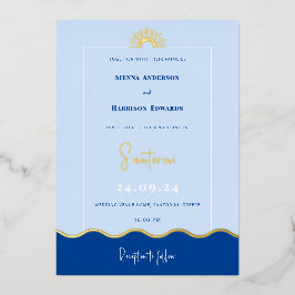 SIENNA Modernes Reiseziel Gold Foil Einladung