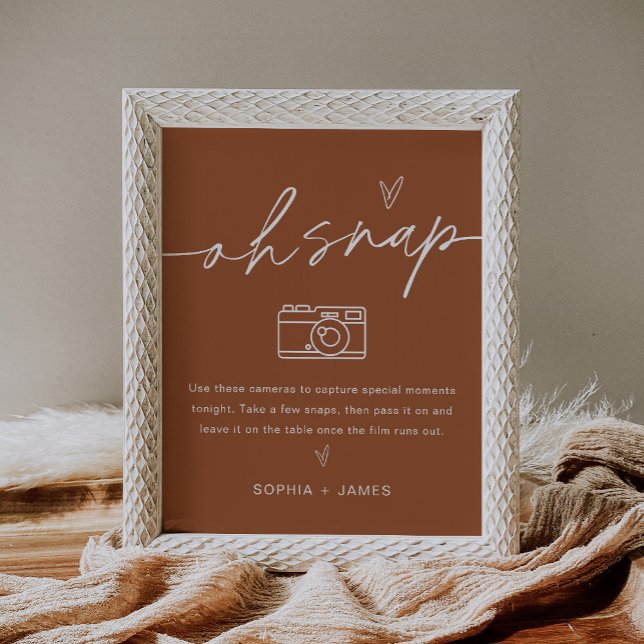 SIENNA Oh Snap Disposable Camera Wedding Sign Poster (Von Creator hochgeladen)