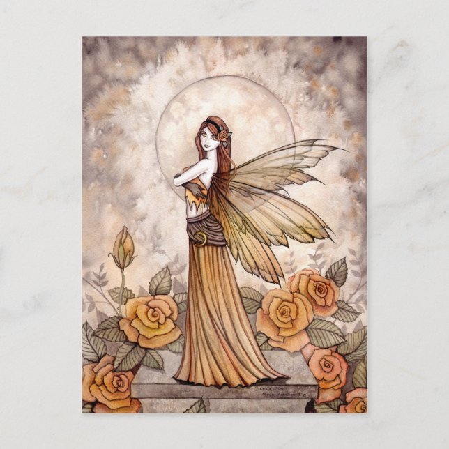 Sienna Rose Fairy Postcard Postkarte (Vorderseite)