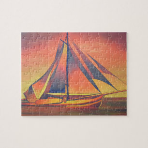 Sienna Segeln bei Sonnenuntergang Puzzle