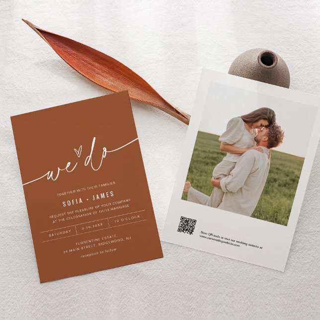 SIENNA Terracotta Wir machen Hochzeit Einladung (Von Creator hochgeladen)