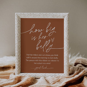 SIENNA wie groß ist ihr Baby-Duschspiel Poster