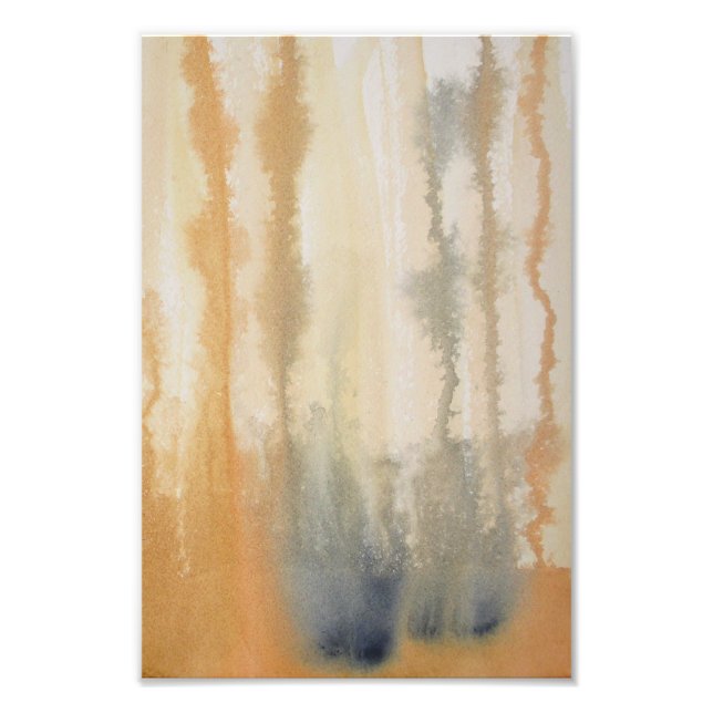 Sienna Wilds Watercolor Abstrakt Fotodruck (Vorne)
