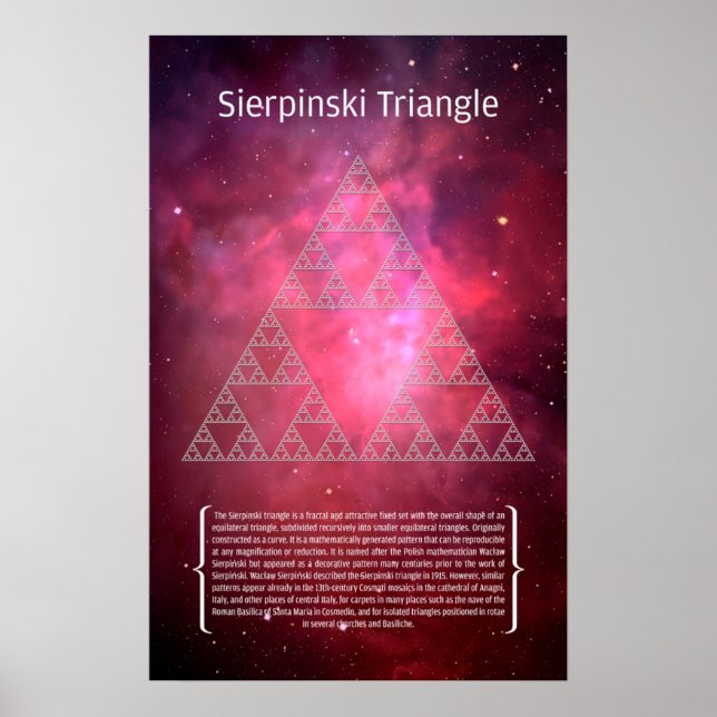 Sierpinski-Dreieck Poster (Vorne)