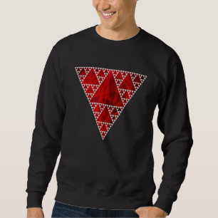 Sierpinski Triangle Red Flame Modern Geometry Patt Sweatshirt