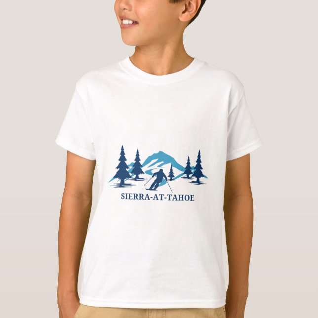Sierra-at-tahoe California Ski Resort Skiing Skier T-Shirt (Vorderseite)