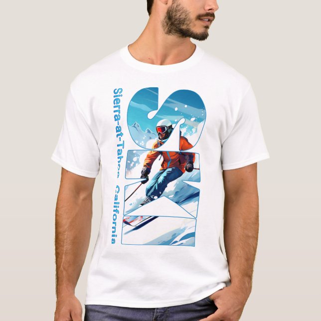 Sierra-at-tahoe Cooler Skiurlaub Ski Außenbereich  T-Shirt (Vorderseite)
