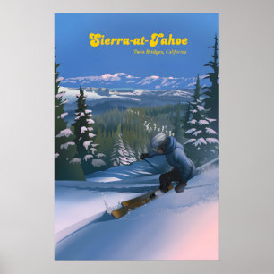Sierra at Tahoe Skigebiet Reiseplakat Poster