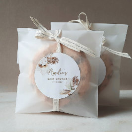 SIERRA Bohemisch Baby Dusche Runder Aufkleber