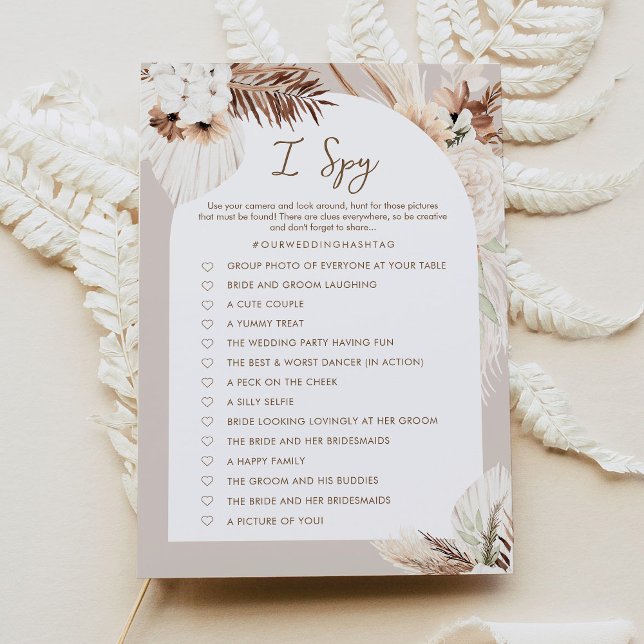 SIERRA Bohemisch I Spy Wedding Game Card Einladung (Von Creator hochgeladen)