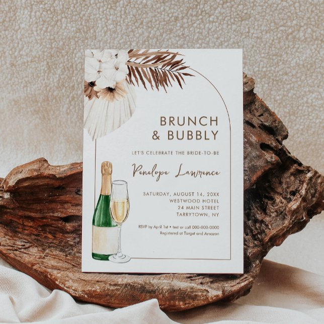SIERRA Bohemisches Brunch und Bubbly Brautparty Einladung (Von Creator hochgeladen)