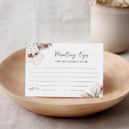 SIERRA Boho Kinderbetreuung Tipps für Babydusche Begleitkarte