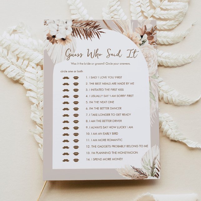 SIERRA Boho Ratess, wer sagte es Brautparty Game Einladung (Von Creator hochgeladen)