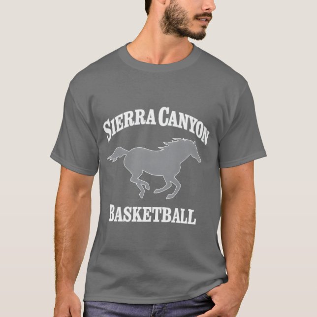 Sierra Canyon Baetball mit Pferdemädchen T-Shirt (Vorderseite)