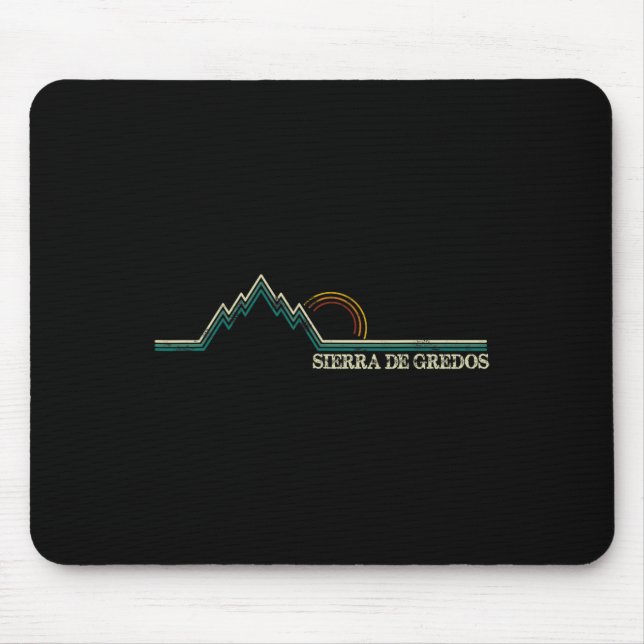 Sierra De Gredos Spanien Retro Klettern, Skifahren Mousepad (Vorne)