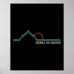 Sierra De Gredos Spanien Retro Klettern, Skifahren Poster