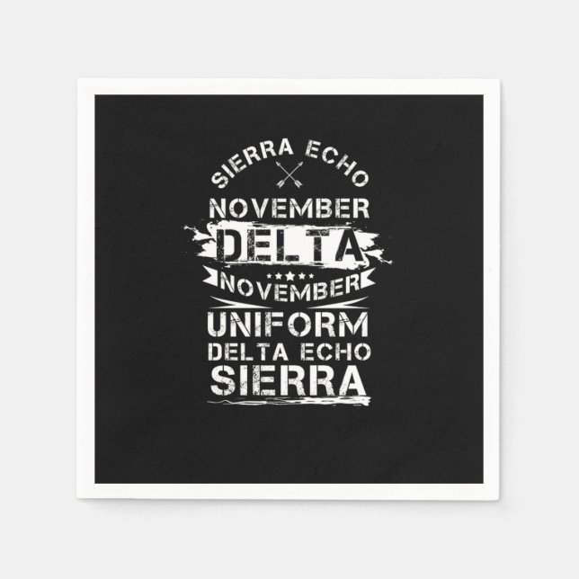 Sierra Echo November Delta November Uniform Delta Serviette (Vorderseite)