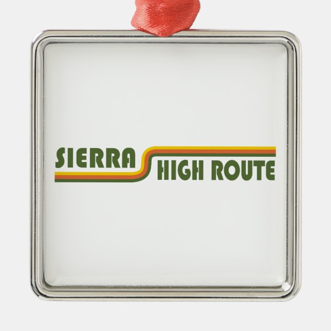 Sierra High Route California Ornament Aus Metall (Vorne)