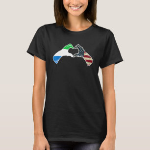 Sierra Leone Amerikanisch USA-Flagge USA Sierra-L T-Shirt