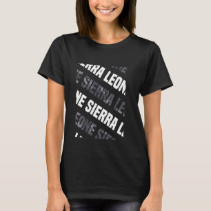 Sierra Leone Camouflage Muster Gray Camouflage T-Shirt