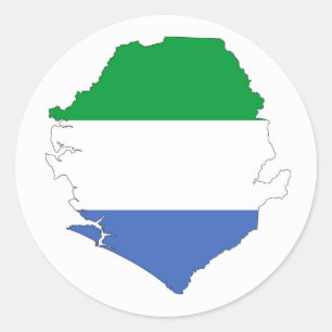 sierra leone country flagge Symbol Runder Aufkleber