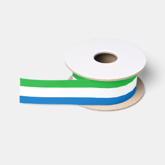 Sierra Leone, das Band unter der Flagge Sierra Leo Satinband