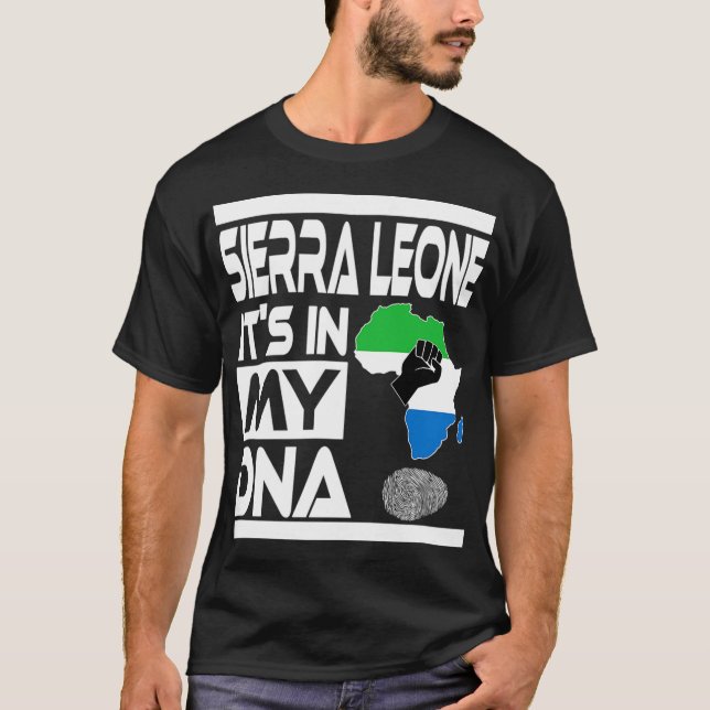 Sierra Leone Es_s in meiner DNA mit Flag Africa Ma T-Shirt (Vorderseite)