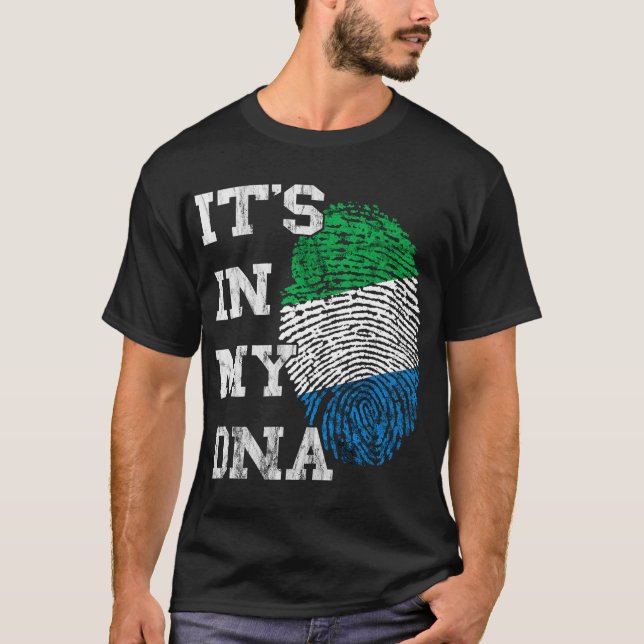 Sierra Leone Es_s in meiner DNA Siera Leonean Thum T-Shirt (Vorderseite)