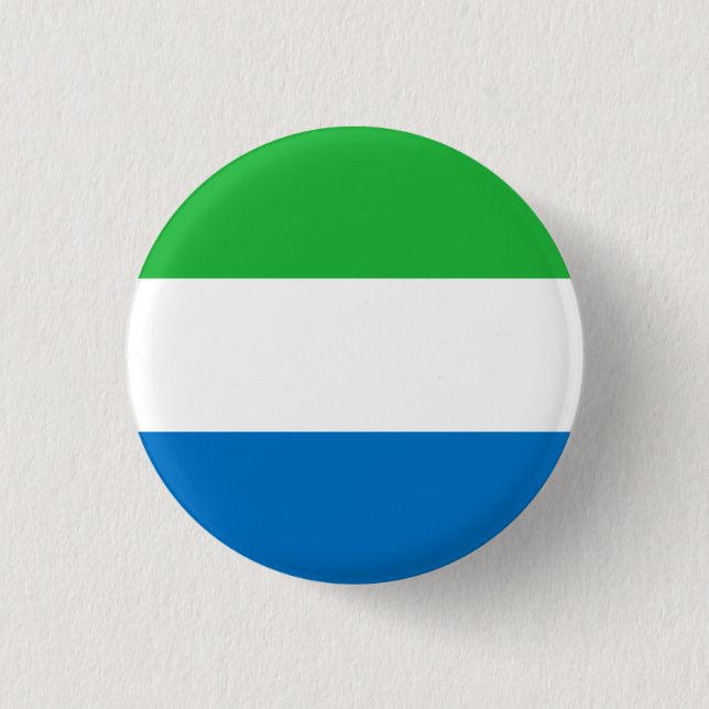 Sierra Leone Fahne, Flagge Sierra Leones Button (Vorderseite)