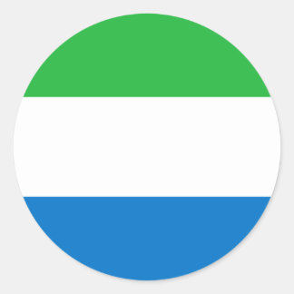 Sierra Leone Fahne, Flagge Sierra Leones Runder Aufkleber