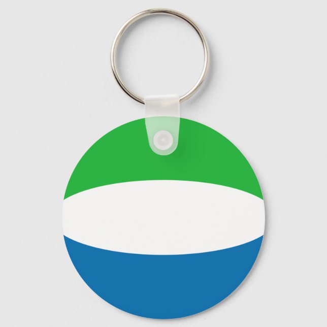 Sierra Leone Fisheye Flag Schlüsselanhänger (Vorderseite)