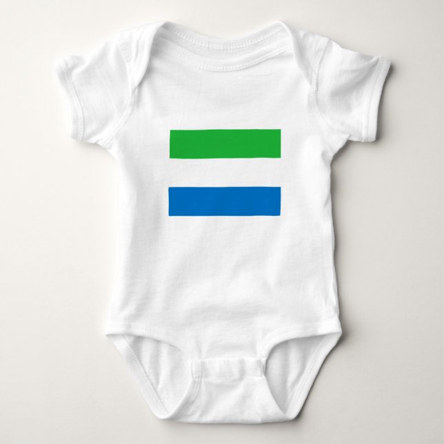 Sierra Leone Flag Baby Strampler (Vorderseite)