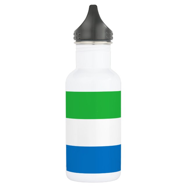 Sierra Leone Flag Edelstahlflasche (Links)