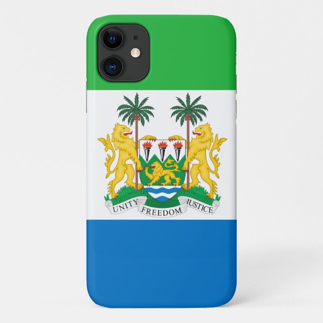 Sierra Leone Flag & Emblem Case-Mate iPhone Hülle (Rückseite)