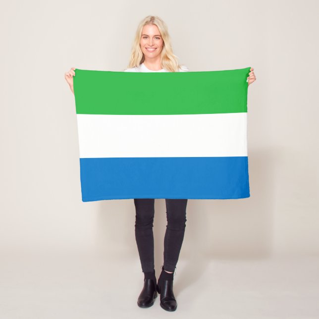 Sierra Leone Flag Fleecedecke (Beispiel)