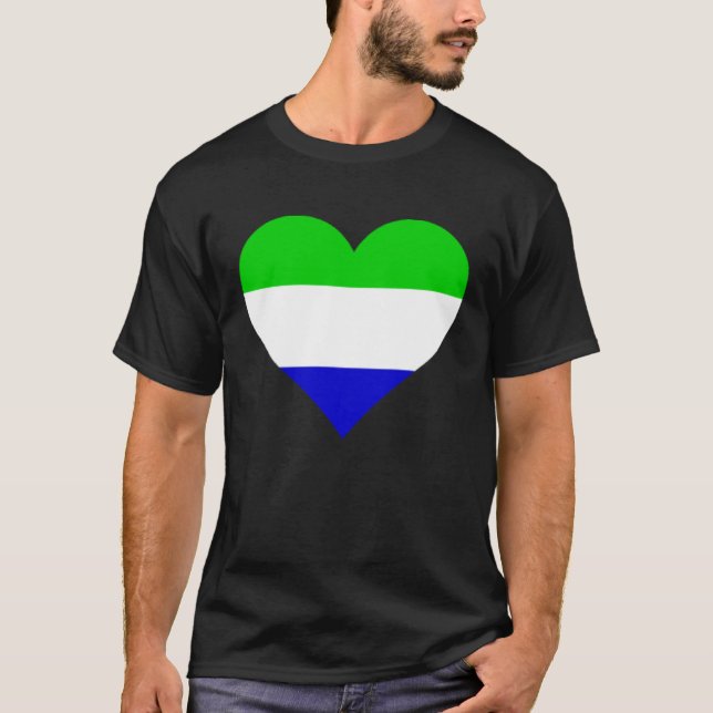 Sierra Leone Flag Heart Sierra Leone Gifts Love Si T-Shirt (Vorderseite)