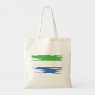 Sierra Leone Flag Pinselspitze Tragetasche