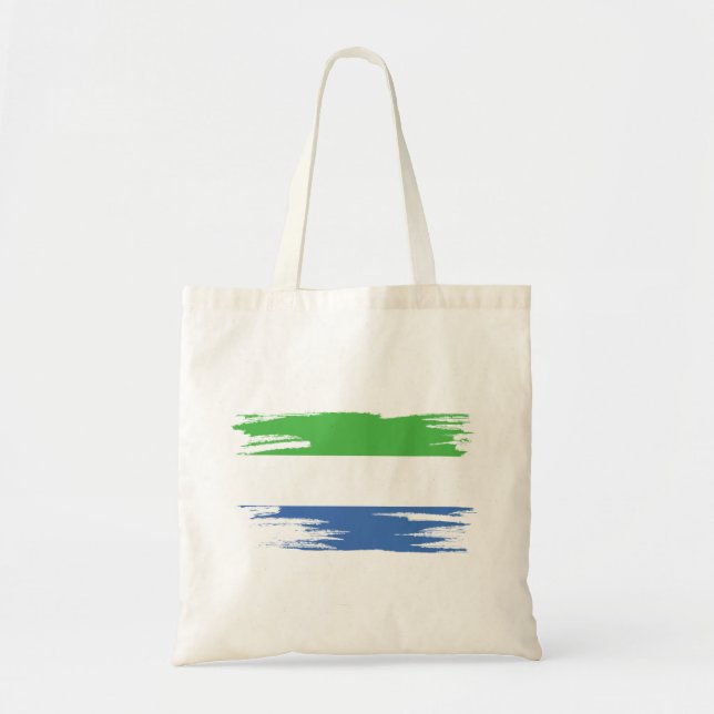Sierra Leone Flag Pinselspitze Tragetasche (Vorne)