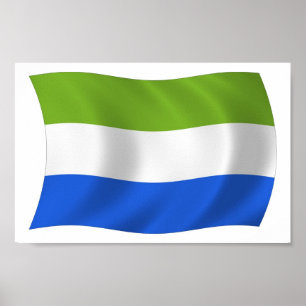 Sierra Leone Flag Poster Print