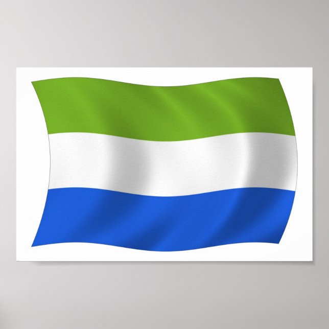 Sierra Leone Flag Poster Print (Vorne)