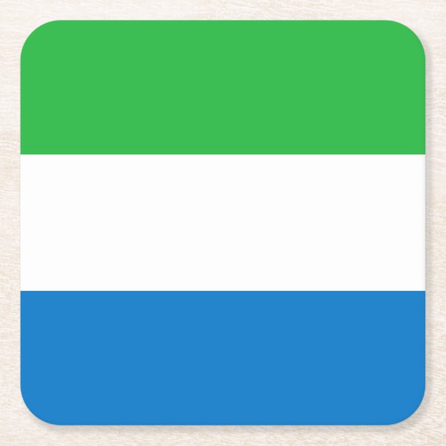 Sierra Leone Flag Rechteckiger Pappuntersetzer (Vorderseite)