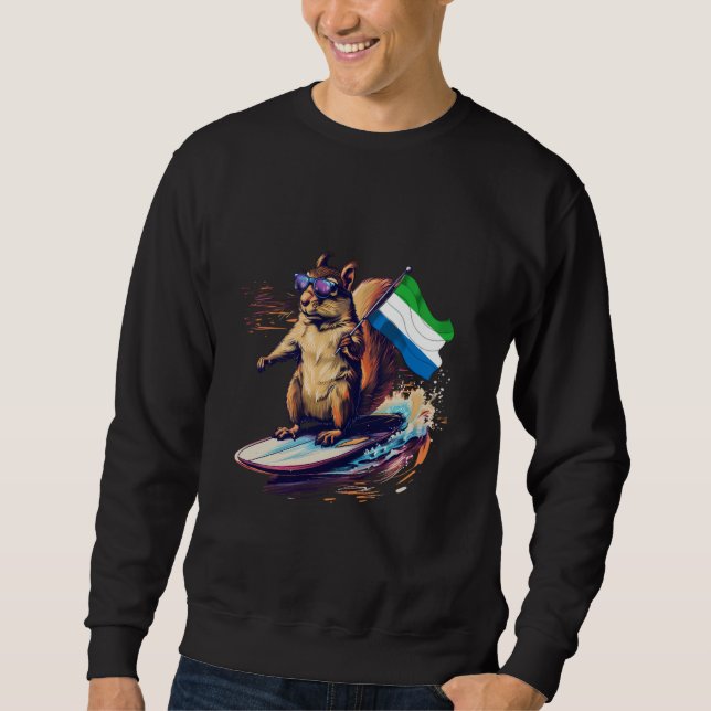 Sierra Leone Flag Surftorchel Sierra Leone Sweatshirt (Vorderseite)