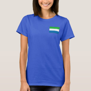 Sierra Leone Flag und Map dk T - Shirt