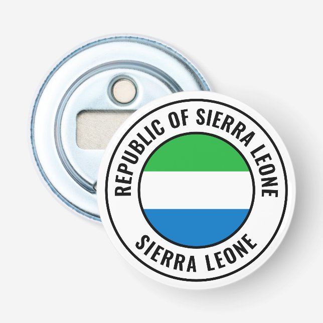 Sierra Leone Flag Wunderschöner Patriotic Flaschen Flaschenöffner (Vorderseite)