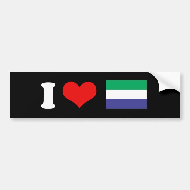 Sierra Leone-Flagge Autoaufkleber (Vorne)