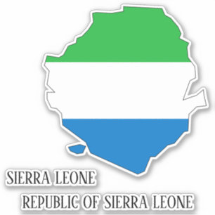 Sierra Leone Flagge Charming Patriotic Karte Aufkleber